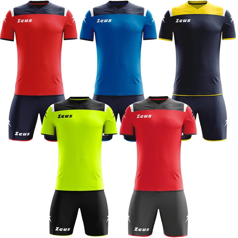 Zeus Kit Vesuvio Fußball Set 2-teilig Herren Sport Trainings Trikot Shorts neu