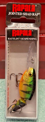 Rapala Jointed Shad RAP, Rattlin Suspending, JSR05P Perch, 6 to 13', 2'', 1/4oz.