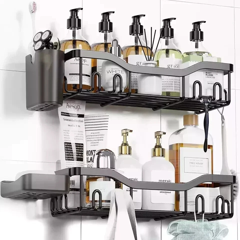 Shower Caddy Adhesive Shower Organizer Bathroom Shower Shelves, Wall Shelf for i