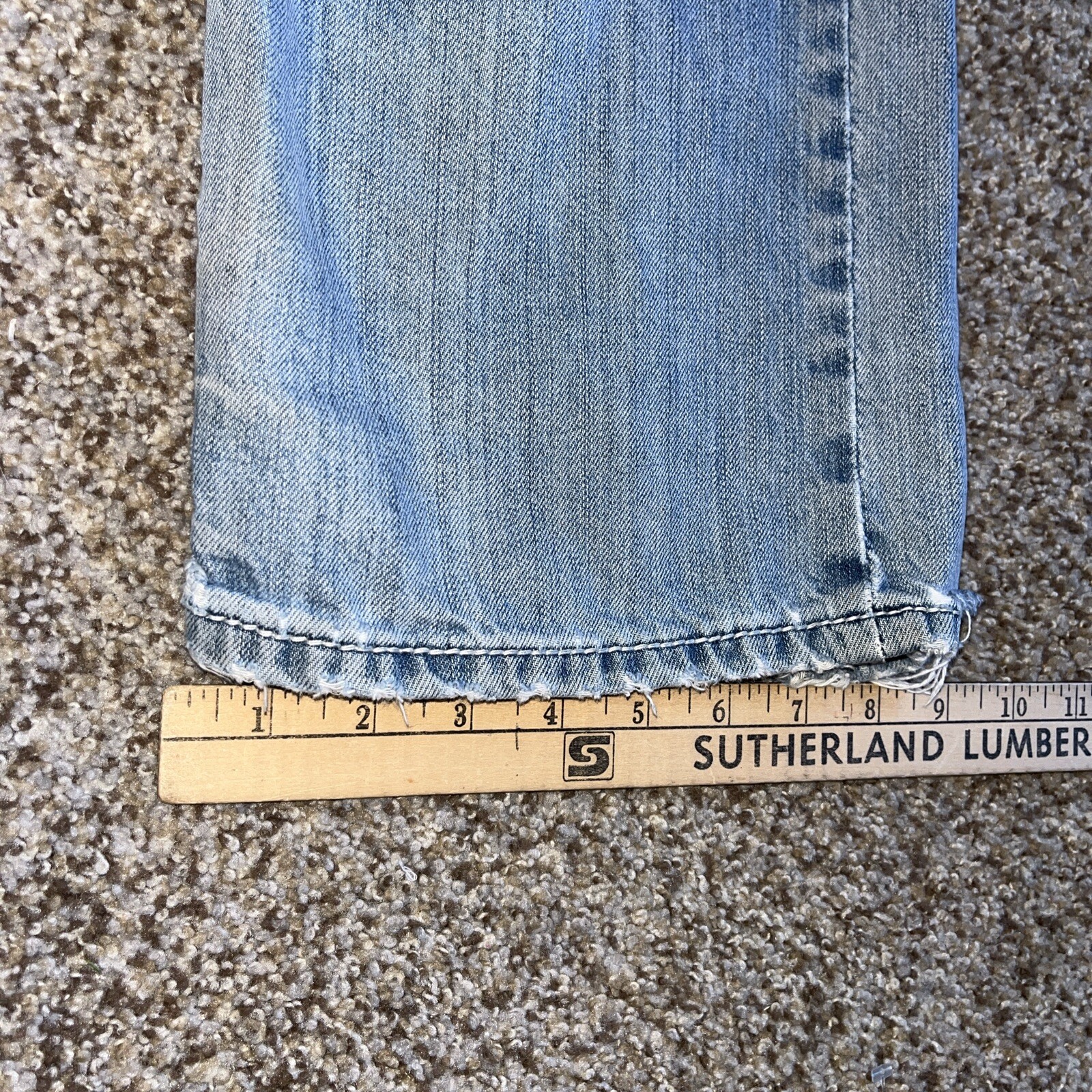 BKE Jeans Mens 33L Blue Tyler Straight Leg Destroyed Denim 33x33 - View 12