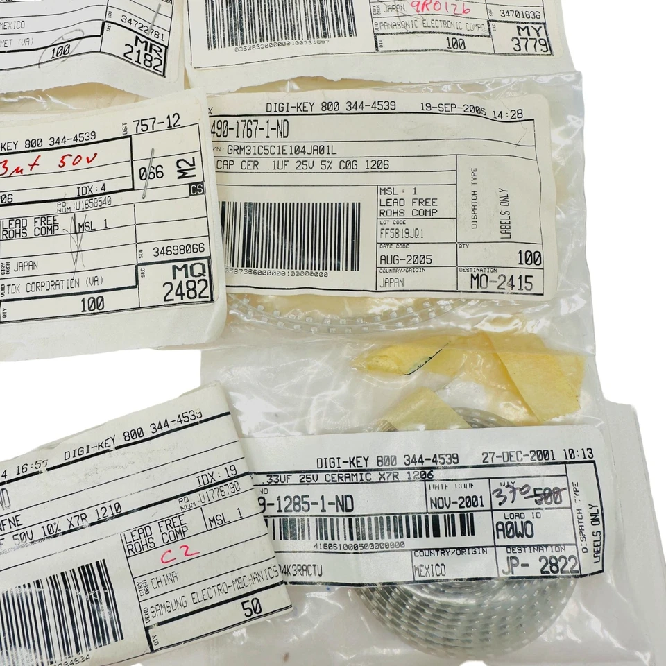 11 Pack Assorted Capacitors, ECJ-3YC2D471J HZ1206E601R-00 C3216X5R1H335K - Image 4 of 4