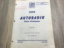 1956 56 CHEVROLET PASSENGER BEL AIR GM DELCO RADIO PARTS CATALOG (36 PAGES)