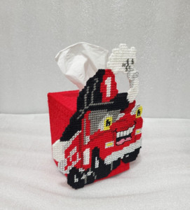 Fire truck engine theme childs boys bedroom tissue box decoration cover holder