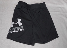 Under Armour Shorts Boys 4 Gray Logo Athletic Pull On Lightweight - AB27