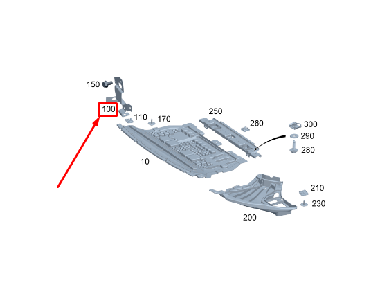 Support de compartiment moteur avant gauche MERCEDES-BENZ S W223 A2235240301