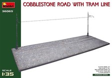 Carretera adoquinada MiniArt 36065 con línea de tranvía 1/35