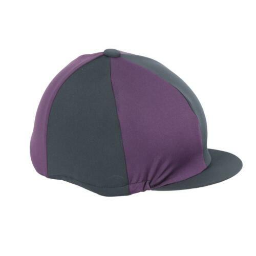 Shires Riding Hat Cover Stretch Black & Plum (Dark Purple) Peaked One Size eBay
