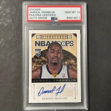 2013-14 Panini Brilliance #171 Jamaal Franklin Signed Card PSA Auto 10 Slabbed G