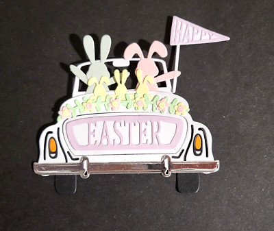 Osterhase Hase Auto x 1 Karte Topper Scrapbooking