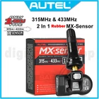 Autel TPMS MX-Sensor 315MHz & 433MHz Auto Tire Pressure Sensor 2in 1 Rubber Stem