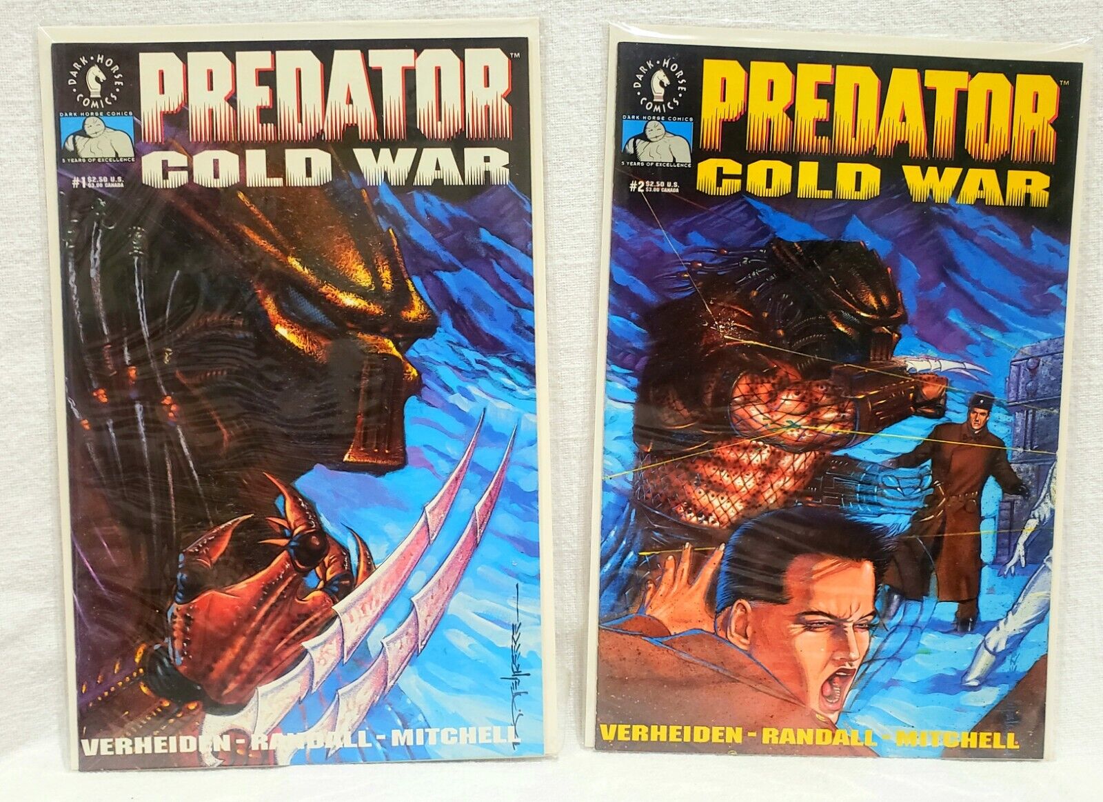 1991 Predator Cold War #'s 1, 2 Dark Horse Comics 2x Lot~NM Unread Condition 