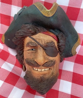 BOSSONS Chalk Ware Torso 3D SIR HENRY MORGAN Buccaneer Captain Wandrelief selten