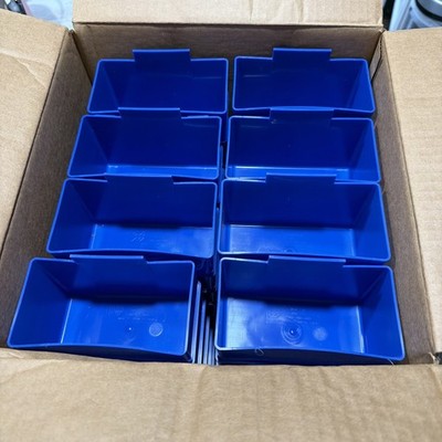 QUANTUM STORAGE SYSTEMS QBC112BL PK 48 Bin Cups,Blue,Plastic 5x3x2.75