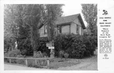 1940s Grass Valley California Lola Montez home Frasher RPPC Postcard 25-11066