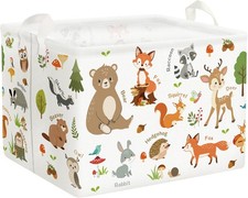Collapsible Words Animals Kid Book Toy Storage Basket Bear Raccoon Clothes