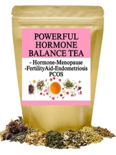 Powerful Hormone Balance, Endometriosis &PCOS, Menopause, FERTILY support Tea.