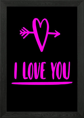 I love you Heart Hearts Framed Wall Art Poster Canvas Print Picture