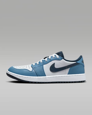 Jordan 1 Retro Low Golf Shoes White Aegean Storm Army Navy Men's