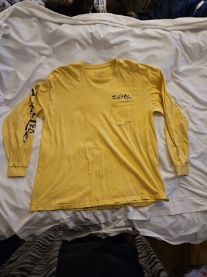 Salt Life Wahoo Brew Long Sleeve Pocket T-Shirt Yellow XL Fishing