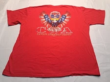 CWA Union Line T Shirt  2 XL Red Always American Proud UFCW MADE IN USA