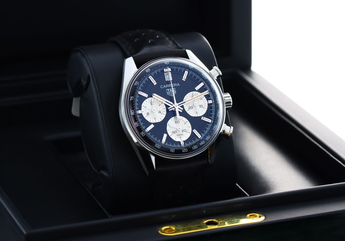 Tag Heuer Carrera 'Glassbox' Chronograph 39mm, Black Dial -Steel