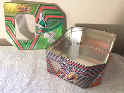 Very Nice Green Pokemon Trading Card Tin (empty)