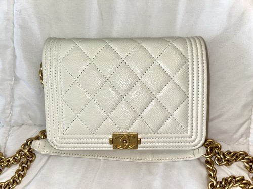 Chanel Boy WOC White