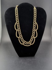Vintage Costume Pearl Chocker Bib Necklace 18 inch Evening wear