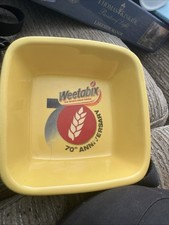 Weetabix 70th Anniversary Square Yellow Cereal Breakfast Bowl