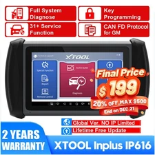 USED XTOOL IP616 Auto Full System Diagnostic Tool Key Programming Free Update