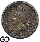 1864 Indian Head Cent Penny, Copper-Nickel