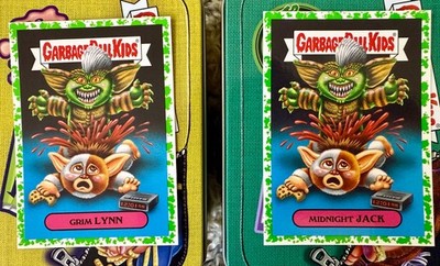 2018 Garbage Pail Kids Oh The Horror-ible Grim Lynn Midnight Jack Green Lot 2