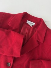 Harve Benard Sport Womens 12 Red Wool Blend Coat Blazer Christmas Holiday