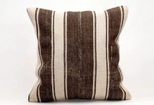 Kilim Pillow Cover, 20x20 in, Decorative Sofa Cushion, Handmade Boho Pillow