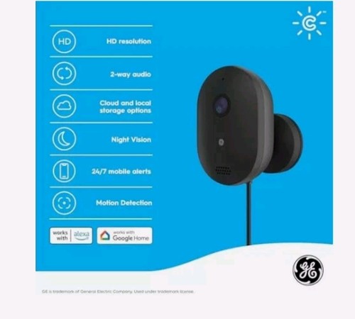 GE Smart Outdoor Security Camera, 2K HD Camera, Weather-Resistant, Night (MS176 - Picture 2 of 6
