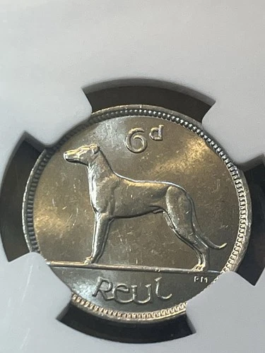 1935 IRELAND IRISH 6 PENCE NGC MS64 Beautiful High Grade Coin