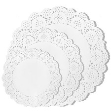 150 Pcs Paper Lace Doilies, 6.5, 8.5, 10.5 White Paper Doilies Assorted Sizes...