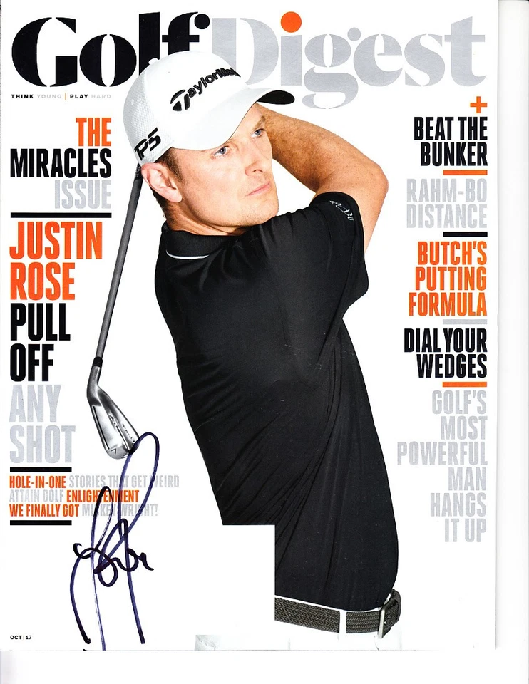 6 revistas Justin Rose autografiadas firmadas Golf World Golf Digest 2025 Ryder Cup Foto 4 de 4