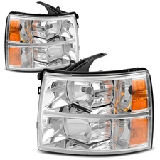 For 2007-2013 Chevy Silverado 1500 2500 3500 Headlights Assembly Headlamps Pair