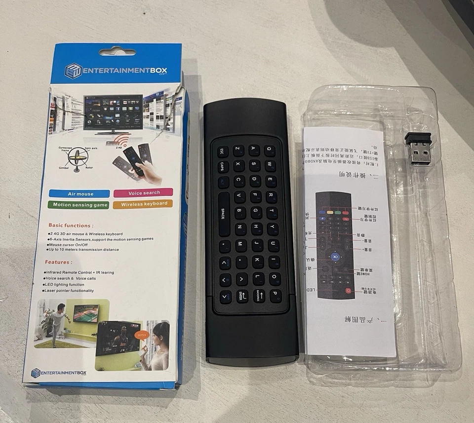 Entertainment Box S77 pro remote  2.4GHz Wireless Mini Keyboard Android Smart TV - Image 3 of 4