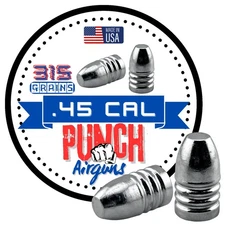 PUNCH Airguns USA 👊 .457 315grn. Pellets PCP Big Bore 25 Count (Airguns Only)