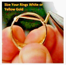 ring sizer lock guard create fit custom 2pc 1 yellow 1 silver gold repair L New