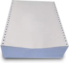 Firstzi Blank 9.5X11 Inches Continuous Feed Computer Paper Fanfold for Dot 