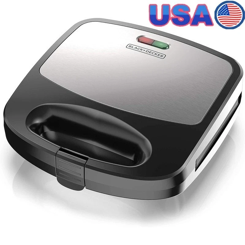 3-in-1 Waffle Maker Grill Sandwich Non-Stick Plates Cool Touch Dishwasher Safe