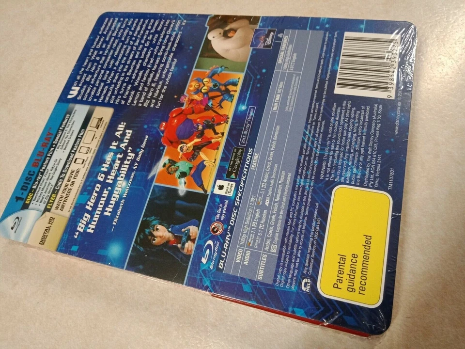 Big Hero 6 Blu-Ray Steelbook Disney Limited Edition BRAND NEW & SEALED - image 4 of 4