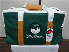 Malbon Golf Boston Bag With Bucket Embroidery With Strap Unisex Green