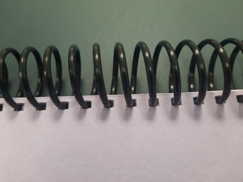 Spiralspulenmappe BUCHBINDMASCHINE Maschine MIT 20 SCHWARZEN Spulen - Bild 5 von 9