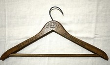 Vintage Antique Wood Coat Clothes Hanger Eddie Fodor New York Charming Shape