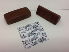 NEW Robert Graham Glasses Trifold and Hardcase Set of 2 Brown Cases Cloth