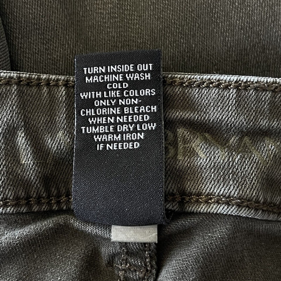 Lane Bryant SZ 22 Skinny Jeans Pockets ZipFly MidRise Stretch Olive